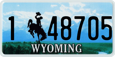 WY license plate 148705