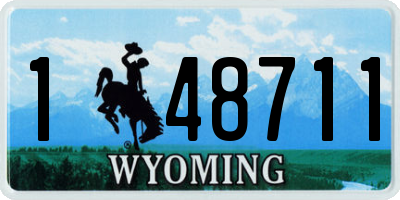 WY license plate 148711