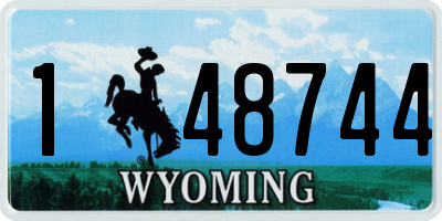 WY license plate 148744