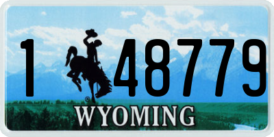 WY license plate 148779