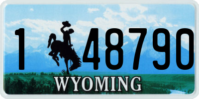 WY license plate 148790