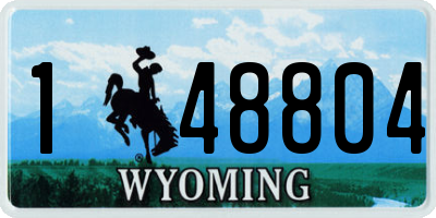 WY license plate 148804