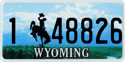 WY license plate 148826