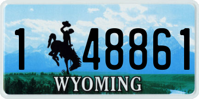 WY license plate 148861