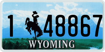 WY license plate 148867