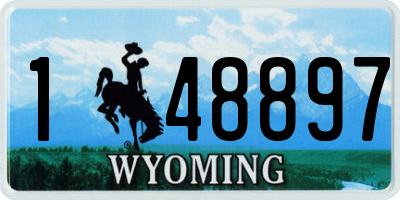 WY license plate 148897