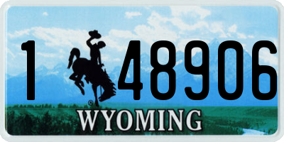 WY license plate 148906