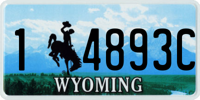 WY license plate 14893C