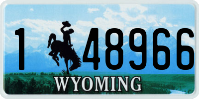 WY license plate 148966