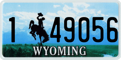 WY license plate 149056