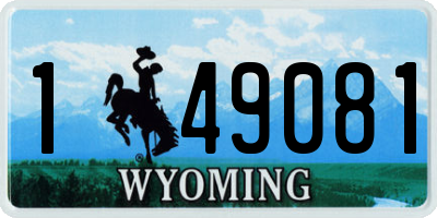 WY license plate 149081