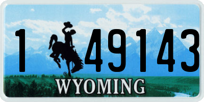 WY license plate 149143