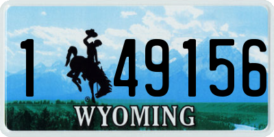WY license plate 149156
