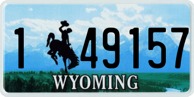 WY license plate 149157