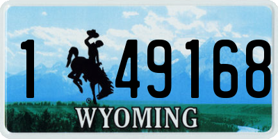 WY license plate 149168