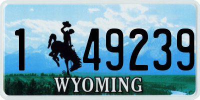 WY license plate 149239