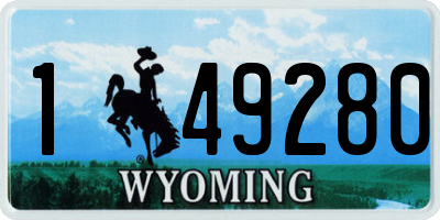 WY license plate 149280
