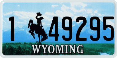 WY license plate 149295