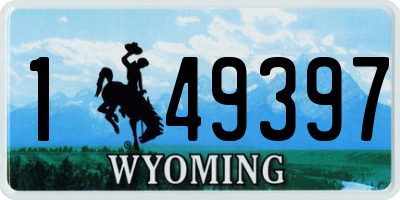 WY license plate 149397