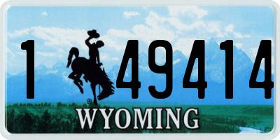 WY license plate 149414