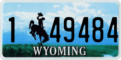WY license plate 149484