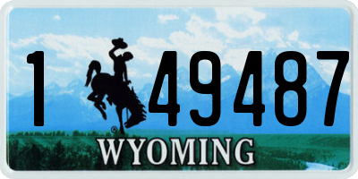 WY license plate 149487