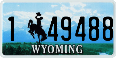 WY license plate 149488