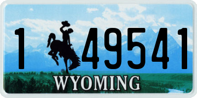 WY license plate 149541