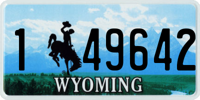 WY license plate 149642