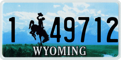 WY license plate 149712