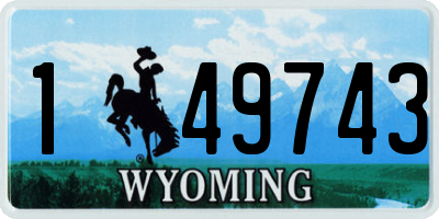 WY license plate 149743