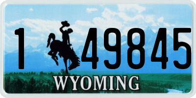 WY license plate 149845