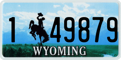 WY license plate 149879