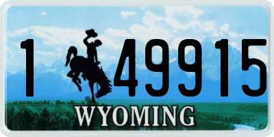 WY license plate 149915