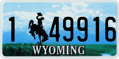 WY license plate 149916