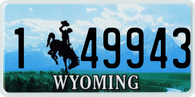 WY license plate 149943