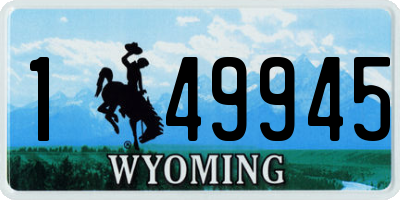 WY license plate 149945