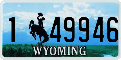 WY license plate 149946
