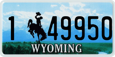 WY license plate 149950