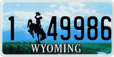WY license plate 149986