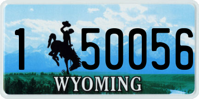 WY license plate 150056
