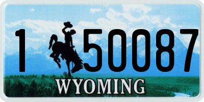 WY license plate 150087
