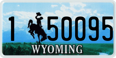WY license plate 150095