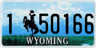 WY license plate 150166