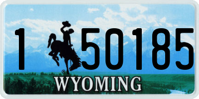 WY license plate 150185