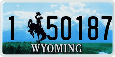WY license plate 150187