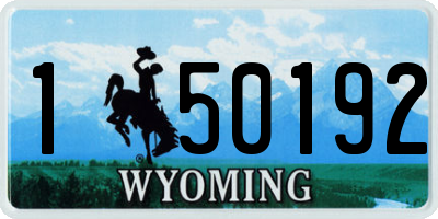 WY license plate 150192