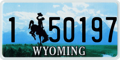WY license plate 150197