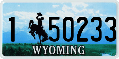 WY license plate 150233