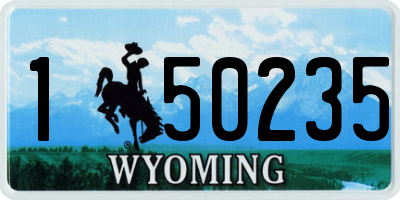 WY license plate 150235